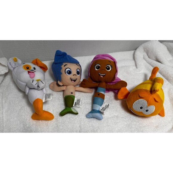 Bubble Guppies lot of 4 plush bubble puppy gil molly Mr. Grouper stuffed animals - Picture 1 of 9